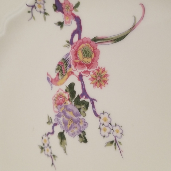 VINTAGE Bernardaud Limoges Porcelain Cake Plate WITH TWO gilt HANDLES - Picture 4 of 16